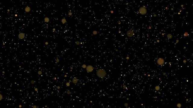 gold dust. slow motion