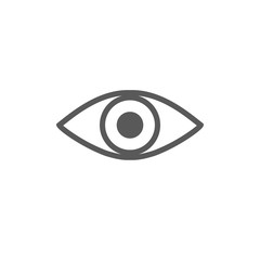Eye icon vector isolated on white background. view symbol for your design, logo, application, UI