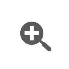 zoom in icon vector isolated on white background. Lupe symbol for your design, logo, application, UI
