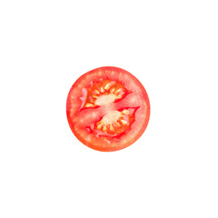 Vegetable pattern of red tomatoes on white background. Isolated on white background