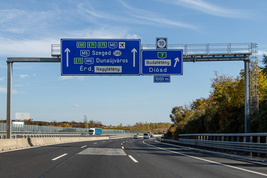 Autobahn in Ungarn bei Budapest