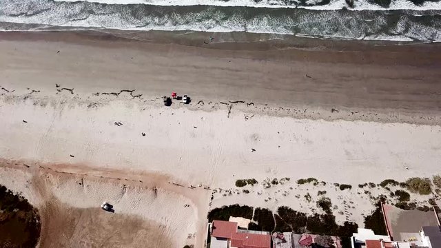aerial shot of estero beach in Ensenada mexico