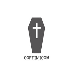 Obraz premium Coffin icon simple flat style vector illustration.