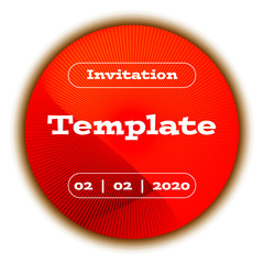 Invitation colorful background 2020 meet up kid sport gradient frame template mockup
