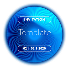 Invitation colorful background 2020 meet up kid sport gradient frame template mockup