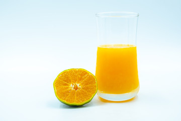 Refreshment Orange Juice Isolated on White Background