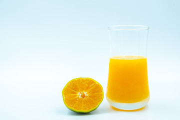Refreshment Orange Juice Isolated on White Background