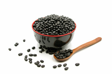 Fototapeta na wymiar Black bean seeds