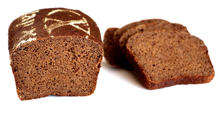 Black bread. Bakery products. Dough. Brown flour. Loaf of bread.