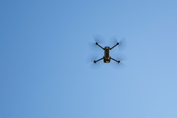 Drone shooting video in the field