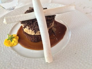 chocolate cake with cream