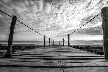 Landing stage oat the Indian Ocean