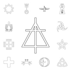 religion symbol, christian reformed church outline icon. element of religion symbol illustration. signs and symbols icon can be used for web, logo, mobile app, ui, ux