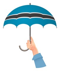 Botswana flag umbrella