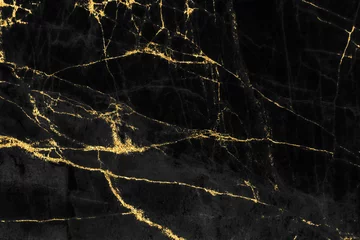Wall murals Marble Black and gold marble texture design for cover book or brochure, poster, wallpaper background or realistic business and design artwork.