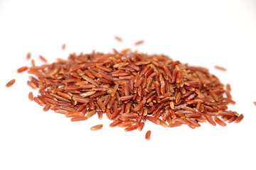 Unpolished brown rice. Natural grain. Long Grain Rice Useful product. Dietary food. Wild rice.