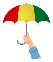 Guinea flag umbrella