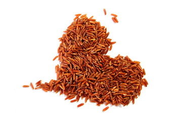 Unpolished brown rice. Natural grain. Long Grain Rice Useful product. Dietary food. Wild rice.
