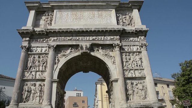 The Arch of Trajan in Benevento (Italy)