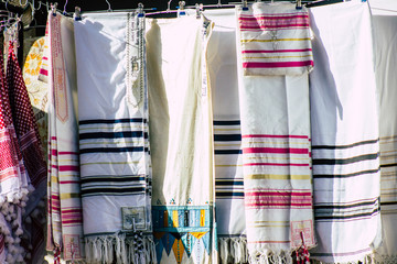 Closeup of  decorative objects sold in Jerusalem