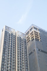 Fototapeta na wymiar Newly completed residential buildings