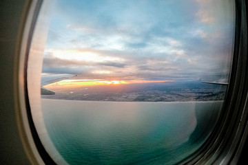 view from airplane window