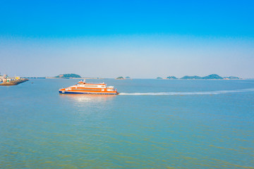 Panoramic view of Jiuzhou Island in Zhuhai, Guangdong Province