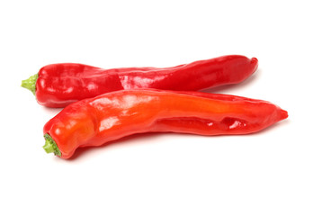 Fresh red pepper on white background