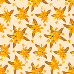 Fashionable pattern in small flowers. Floral seamless background for textiles, fabrics, covers, wallpapers, print, gift wrapping and scrapbooking. Raster copy.