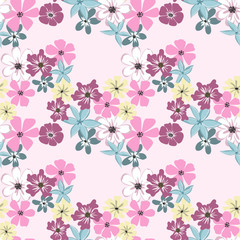 Fashionable pattern in small flowers. Floral seamless background for textiles, fabrics, covers, wallpapers, print, gift wrapping and scrapbooking. Raster copy.