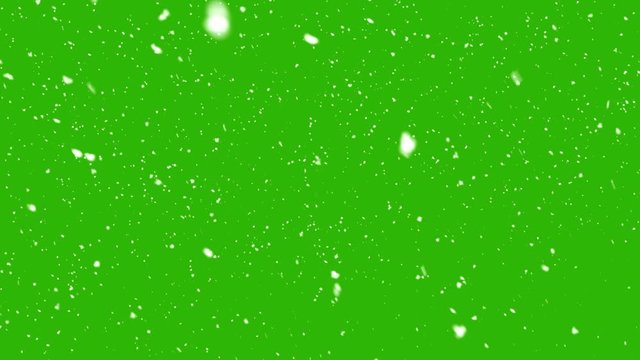 snow fall on green screen