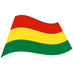 Plurinational State of Bolivia. National flag, icon. Vector illustration on white background.