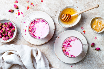 Pink Moon Milk for a better sleep, midnight relaxing drink