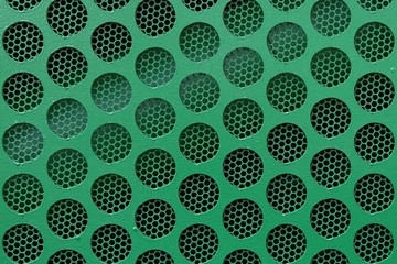 Double layer metal surface bright green color with round holes and mesh   for grill radiator for...