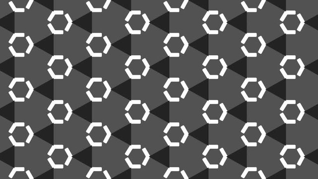 Animated seamless pattern design floating to the left side.