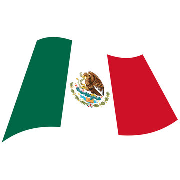United Mexican States. National flag, icon. Vector illustration on white background.