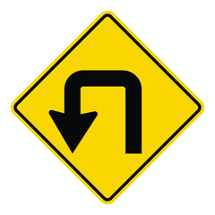 Traffic road signs yellow black diamond label