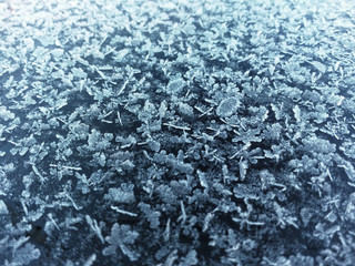 ice frost on the surface texture