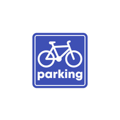 Bicycle, bike parking vector sign