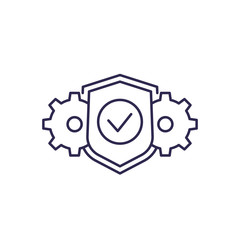 privacy settings line icon, vector