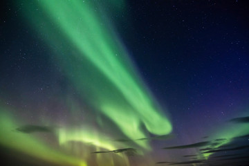 Northern lights in north Iceland