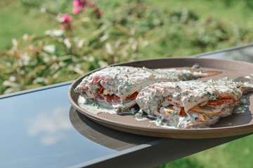 fresh fish in a bowl