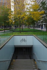 bike storage amsterdam zuid station in autumn
