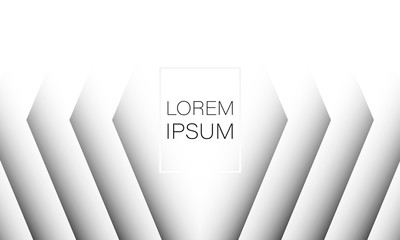 White Abstract Background copy space. Template for text. Shadows 3d vector Lorem Ipsum eps10