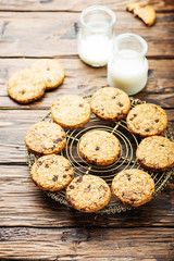 Sweet cookies with chocolate