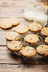 Sweet cookies with chocolate