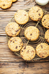 Sweet cookies with chocolate
