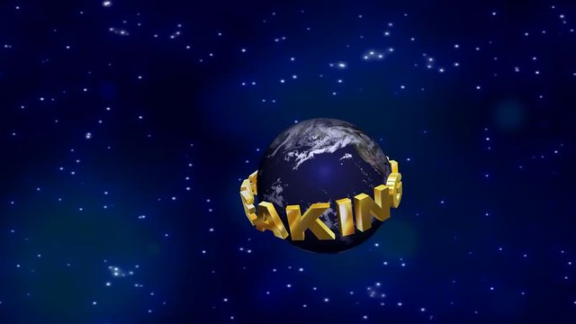 129 3d aniamted earth in space with text breaking news