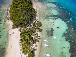 Drone aerial shot from Island hopping stop on German island - Philippines