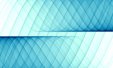 Curved blue lines on a white background.